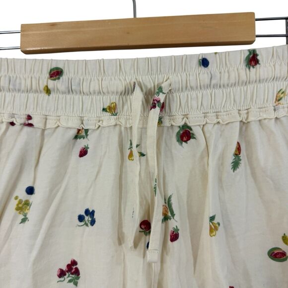 Madewell EUC Medium Raw Edge Pajama Shorts Fresca Fruit Sleep Cotton Womens - Picture 6 of 10